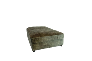 Andora grøn velour puf